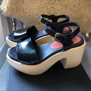 Rachel Comey wooden platform sandals / clogs